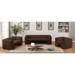 Henson 89.5" Velvet Upholstered Sofa in Brown