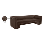 Henson 89.5" Velvet Upholstered Sofa in Brown