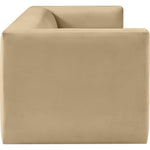 Henson 89.5" Velvet Upholstered Sofa in Camel
