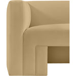 Henson 89.5" Velvet Upholstered Sofa in Camel