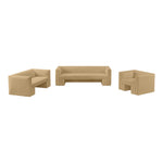 Henson 89.5" Velvet Upholstered Sofa in Camel