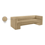 Henson 89.5" Velvet Upholstered Sofa in Camel