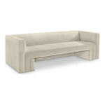 Henson 89.5" Velvet Upholstered Sofa in Cream