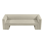 Henson 89.5" Velvet Upholstered Sofa in Cream