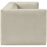 Henson 89.5" Velvet Upholstered Sofa in Cream