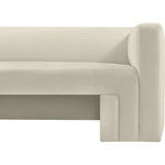 Henson 89.5" Velvet Upholstered Sofa in Cream