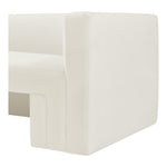Henson 89.5" Velvet Upholstered Sofa in Cream
