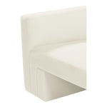 Henson 89.5" Velvet Upholstered Sofa in Cream