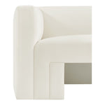Henson 89.5" Velvet Upholstered Sofa in Cream