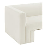 Henson 89.5" Velvet Upholstered Sofa in Cream