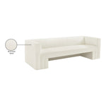 Henson 89.5" Velvet Upholstered Sofa in Cream