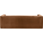 Henson 89.5" Velvet Upholstered Sofa in Saddle
