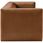 Henson 89.5" Velvet Upholstered Sofa in Saddle