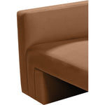Henson 89.5" Velvet Upholstered Sofa in Saddle