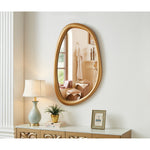Holland Polyresin Frame Mirror in Brass