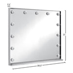 Hollywood Lighted Mirror in Chrome