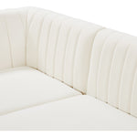 Alina 91" Velvet Upholstered 4pc. Modular Sectional in Cream