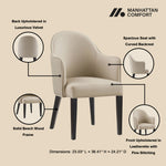 Hillman Vegan Leather and Velvet Wood Armchair in Sand