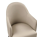 Hillman Vegan Leather and Velvet Wood Armchair in Sand
