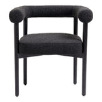 Hyatt Boucle Fabric Upholstered Dining Chair in Black