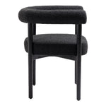 Hyatt Boucle Fabric Upholstered Dining Chair in Black