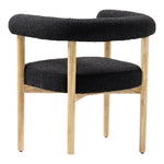 Hyatt Boucle Fabric Upholstered Dining Chair in Black