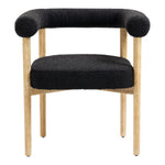 Hyatt Boucle Fabric Upholstered Dining Chair in Black