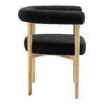 Hyatt Boucle Fabric Upholstered Dining Chair in Black