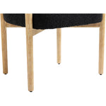 Hyatt Boucle Fabric Upholstered Dining Chair in Black