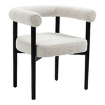 Hyatt Boucle Fabric Upholstered Dining Chair in Cream
