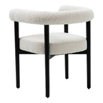 Hyatt Boucle Fabric Upholstered Dining Chair in Cream