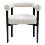 Hyatt Boucle Fabric Upholstered Dining Chair in Cream