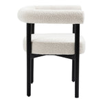 Hyatt Boucle Fabric Upholstered Dining Chair in Cream