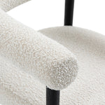 Hyatt Boucle Fabric Upholstered Dining Chair in Cream