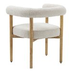 Hyatt Boucle Fabric Upholstered Dining Chair in Cream
