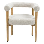 Hyatt Boucle Fabric Upholstered Dining Chair in Cream
