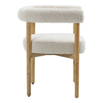 Hyatt Boucle Fabric Upholstered Dining Chair in Cream