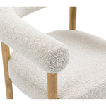 Hyatt Boucle Fabric Upholstered Dining Chair in Cream
