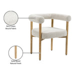 Hyatt Boucle Fabric Upholstered Dining Chair in Cream