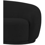 Hyde Boucle Fabric Upholstered Chair in Black