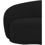 Hyde Boucle Fabric Upholstered Chair in Black