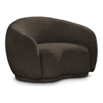 Hyde Boucle Fabric Upholstered Chair in Brown