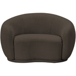 Hyde Boucle Fabric Upholstered Chair in Brown