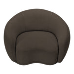 Hyde Boucle Fabric Upholstered Chair in Brown