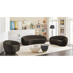 Hyde Boucle Fabric Upholstered Chair in Brown