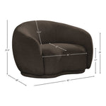 Hyde Boucle Fabric Upholstered Chair in Brown