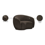 Hyde Boucle Fabric Upholstered Chair in Brown