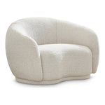 Hyde Boucle Fabric Upholstered Chair in Cream