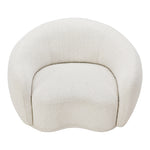 Hyde Boucle Fabric Upholstered Chair in Cream
