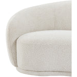 Hyde Boucle Fabric Upholstered Chair in Cream